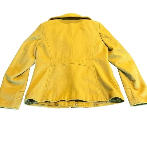 New York & Co Women’s Gold Wool Blend Jacket Coat Horn Toggles Size Medium - Picture 2 of 10